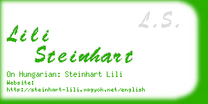 lili steinhart business card